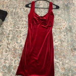 Forever 21 red velvet dress